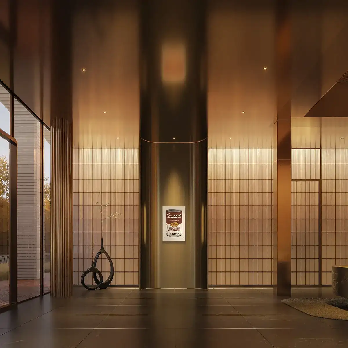 Lobby inwestycji Apartamenty Gutenberga na terenach Towarowej22